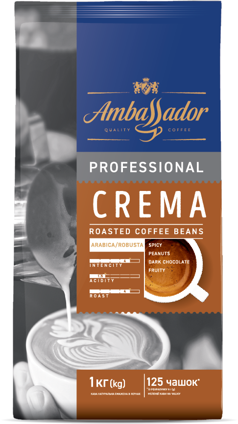 Кава в зернах Ambassador Professional Crema